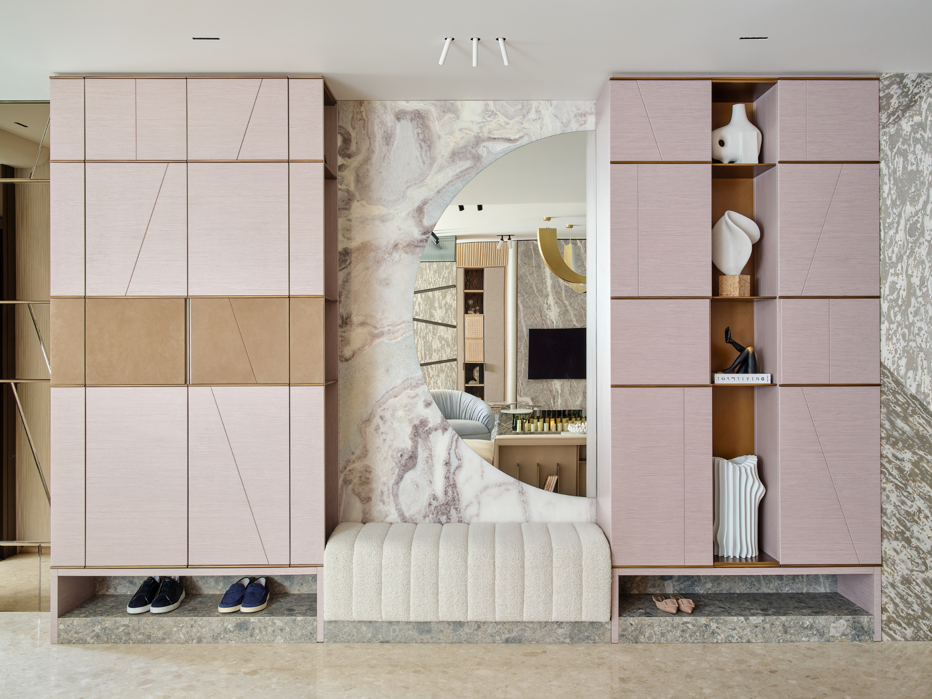 Faura showroom entryway joinery, Westminster London