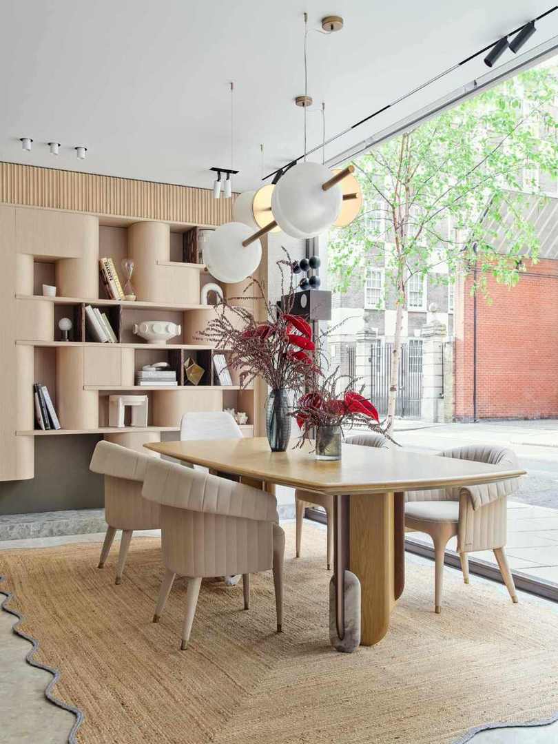 Faura showroom dining area, Westminster London