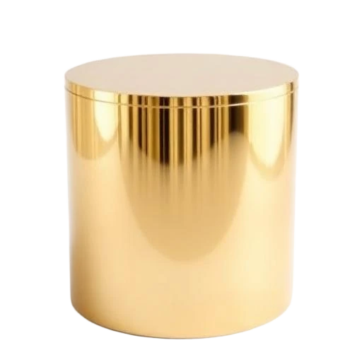 Gold cylinder side table