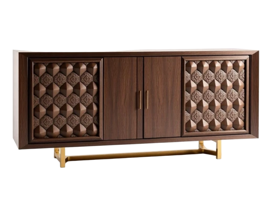Laurameroni sculptural wood sideboard